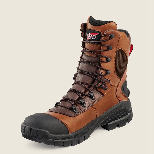 Red Wing Work Boots Crv™ - 8-inch Waterproof Soft Toe - Brown/Black - Mens XAF786592